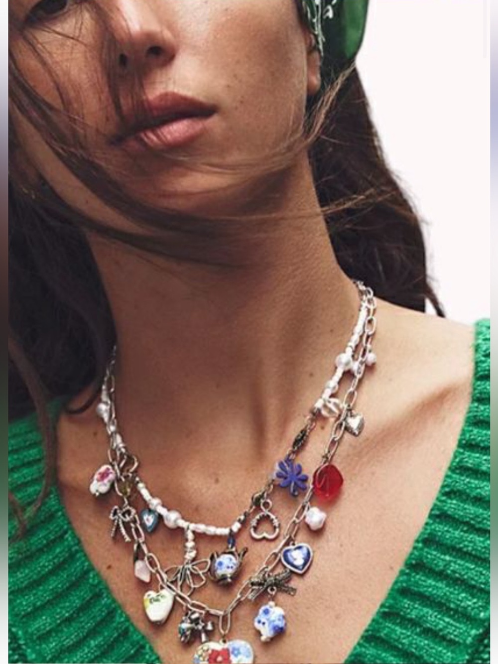 Free People Coquette Candy Maximillion Charm Necklace New without Tags 🍬